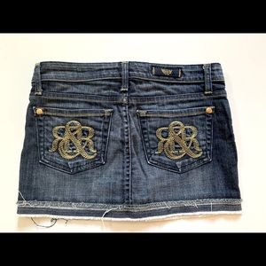 RARE Auth Rock & Republic denim mini skirt 24
